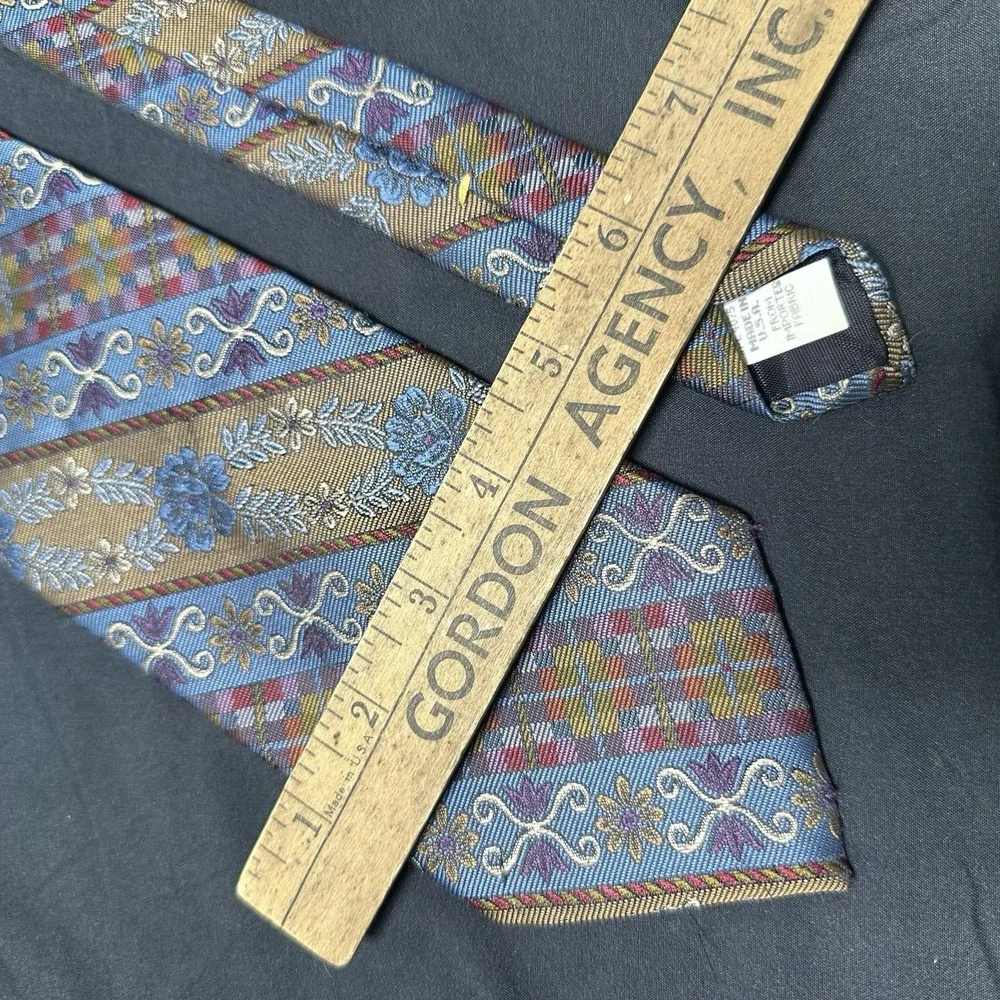 Bracers Tie Floral Geometric Paisley Print‎ Spring Daisies Woven Summer Colorful